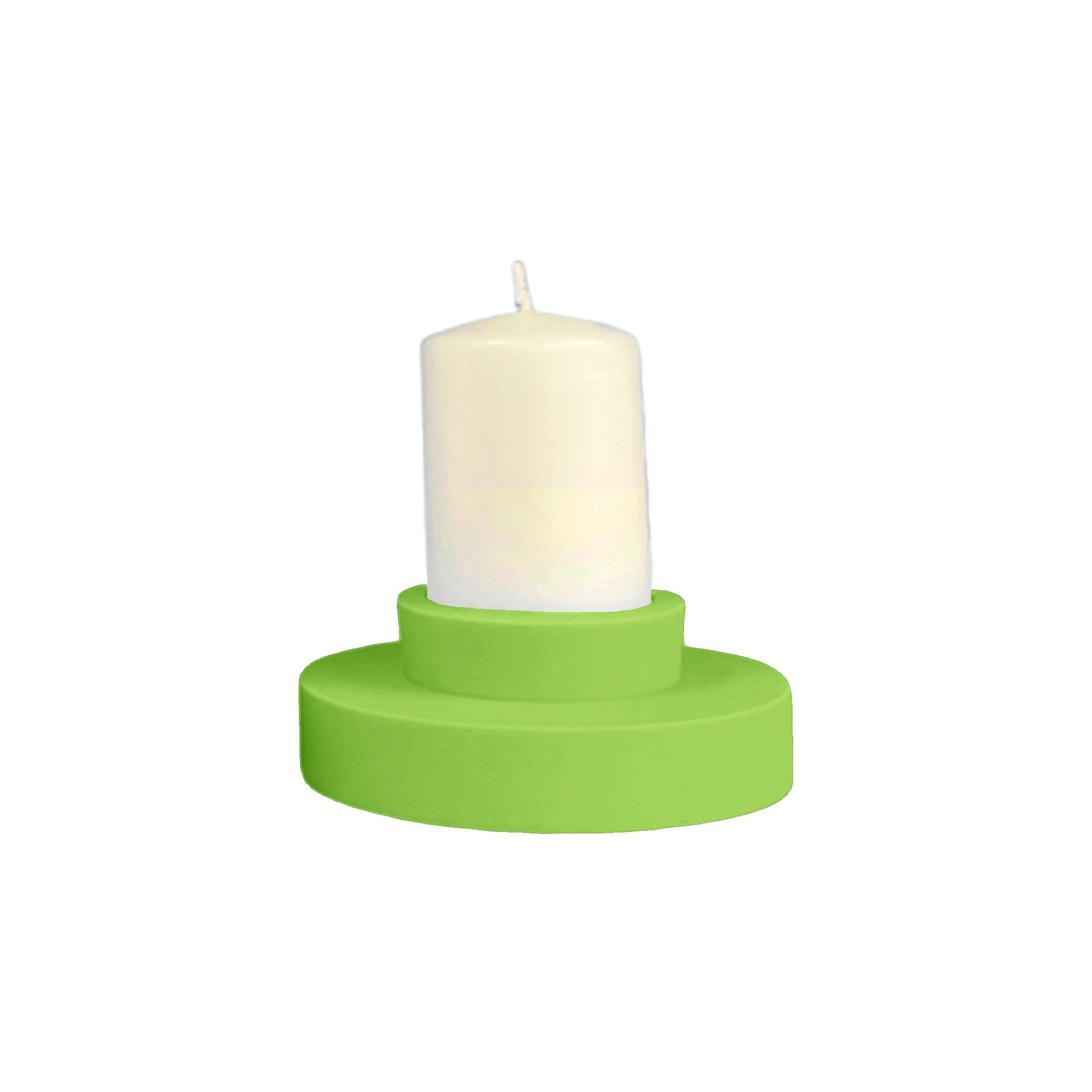 PORTER GREEN – PORTA CANDELA FLIPP-L IN SILICONE - Vert